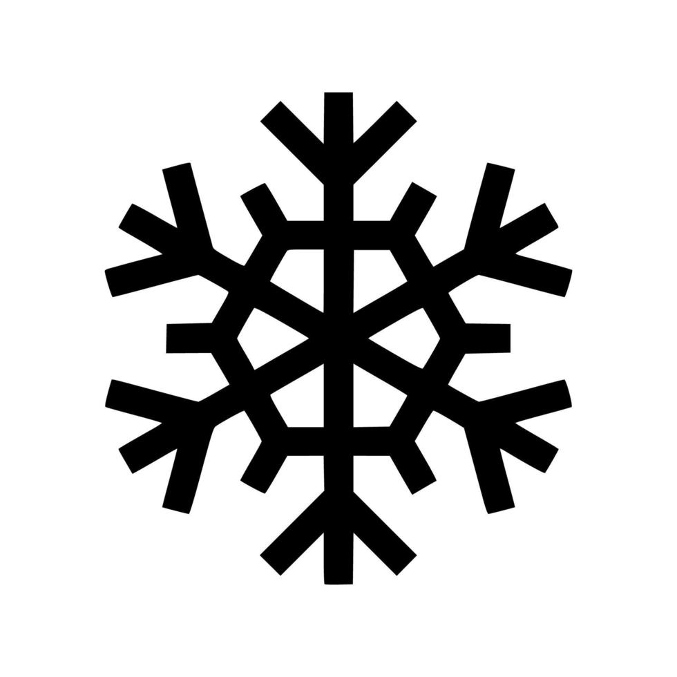 Diseño de ilustración de vector de icono de copo de nieve