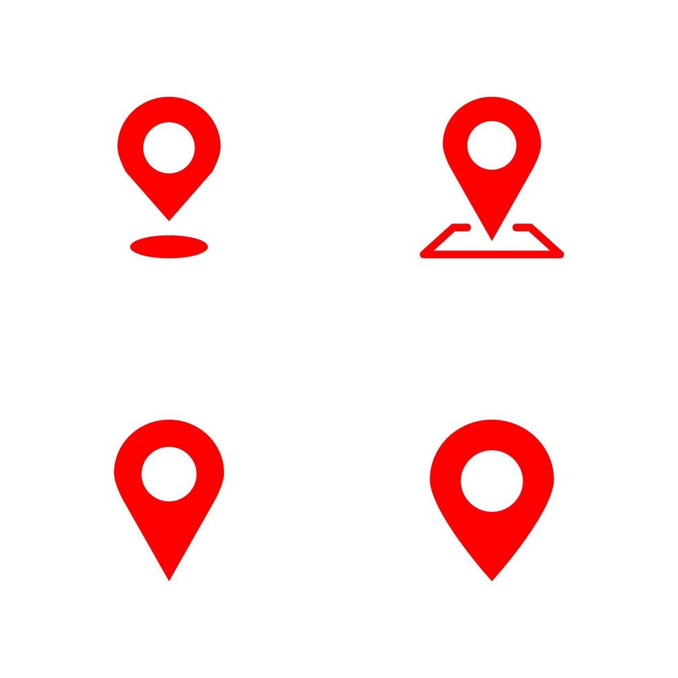 vector icon of simple forms of point of location