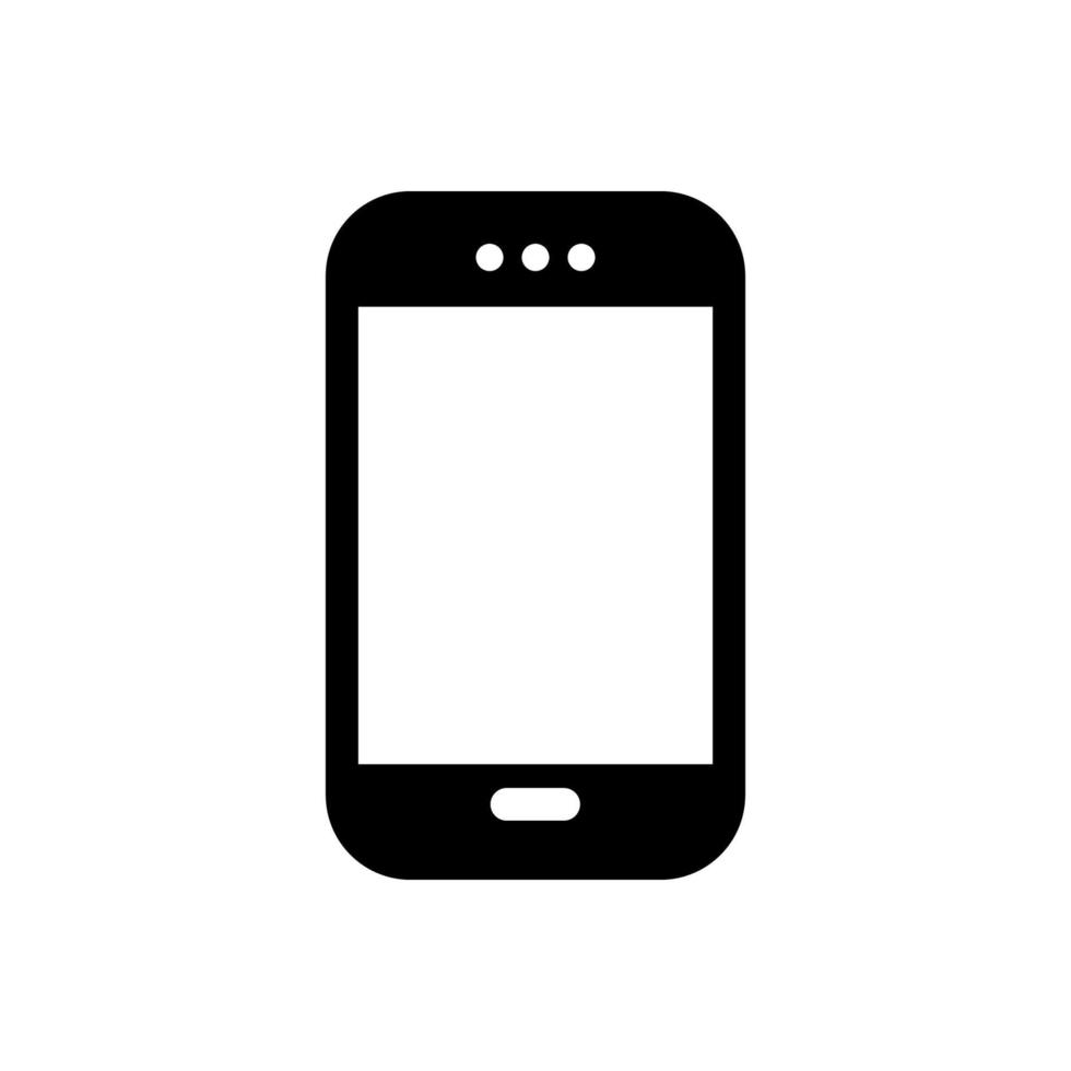 Smartphone vector icon. Phone black symbol isolated on white background. Vector EPS 10