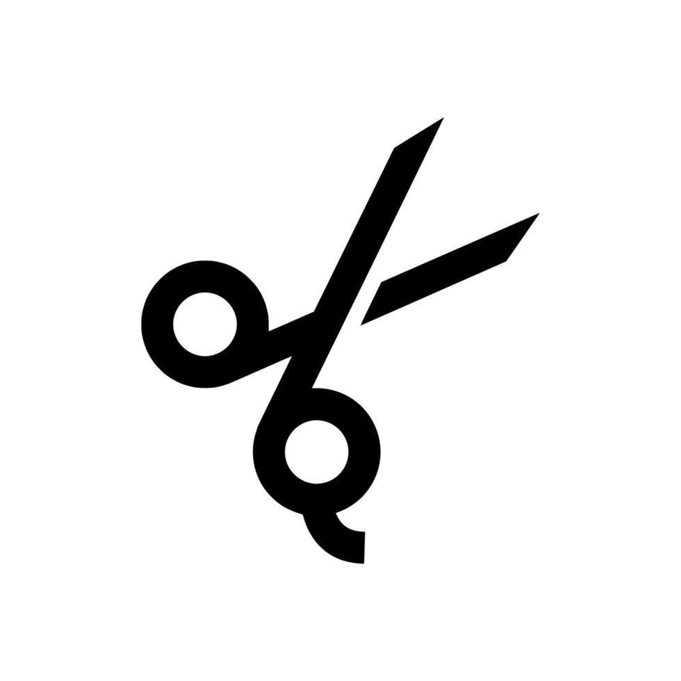 scissors glyph icon vector