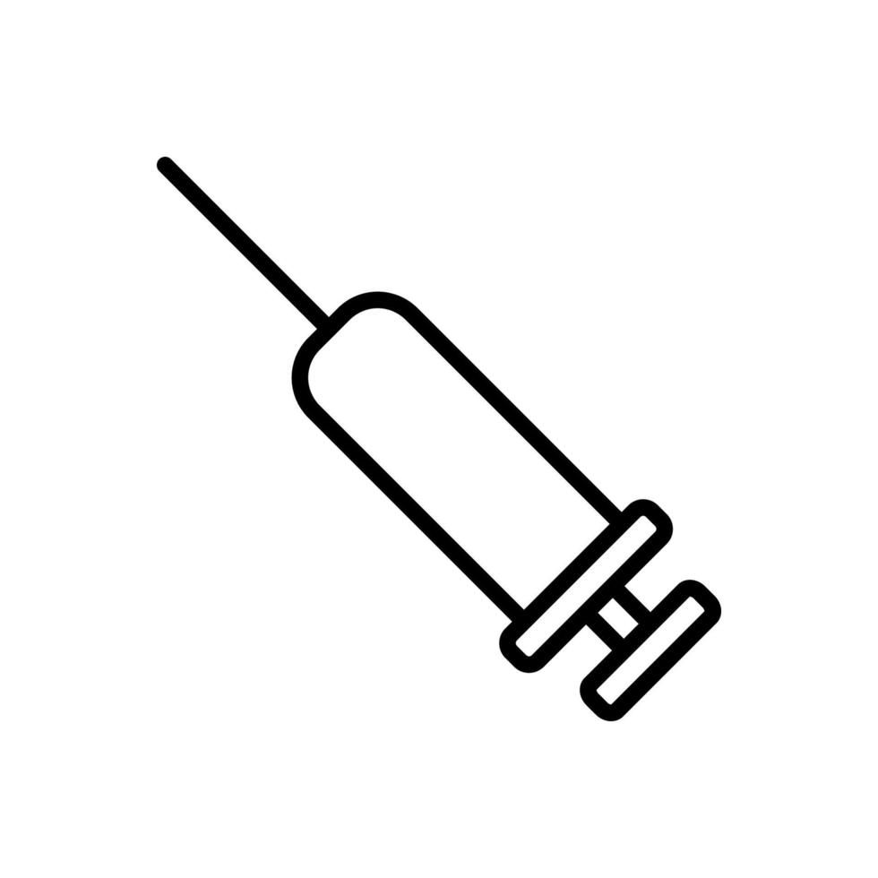 syringe icon vector black and white