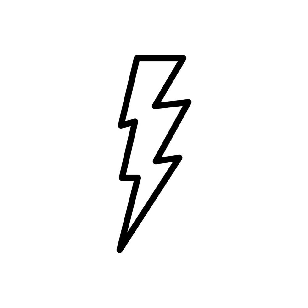 lightning icon line style vector