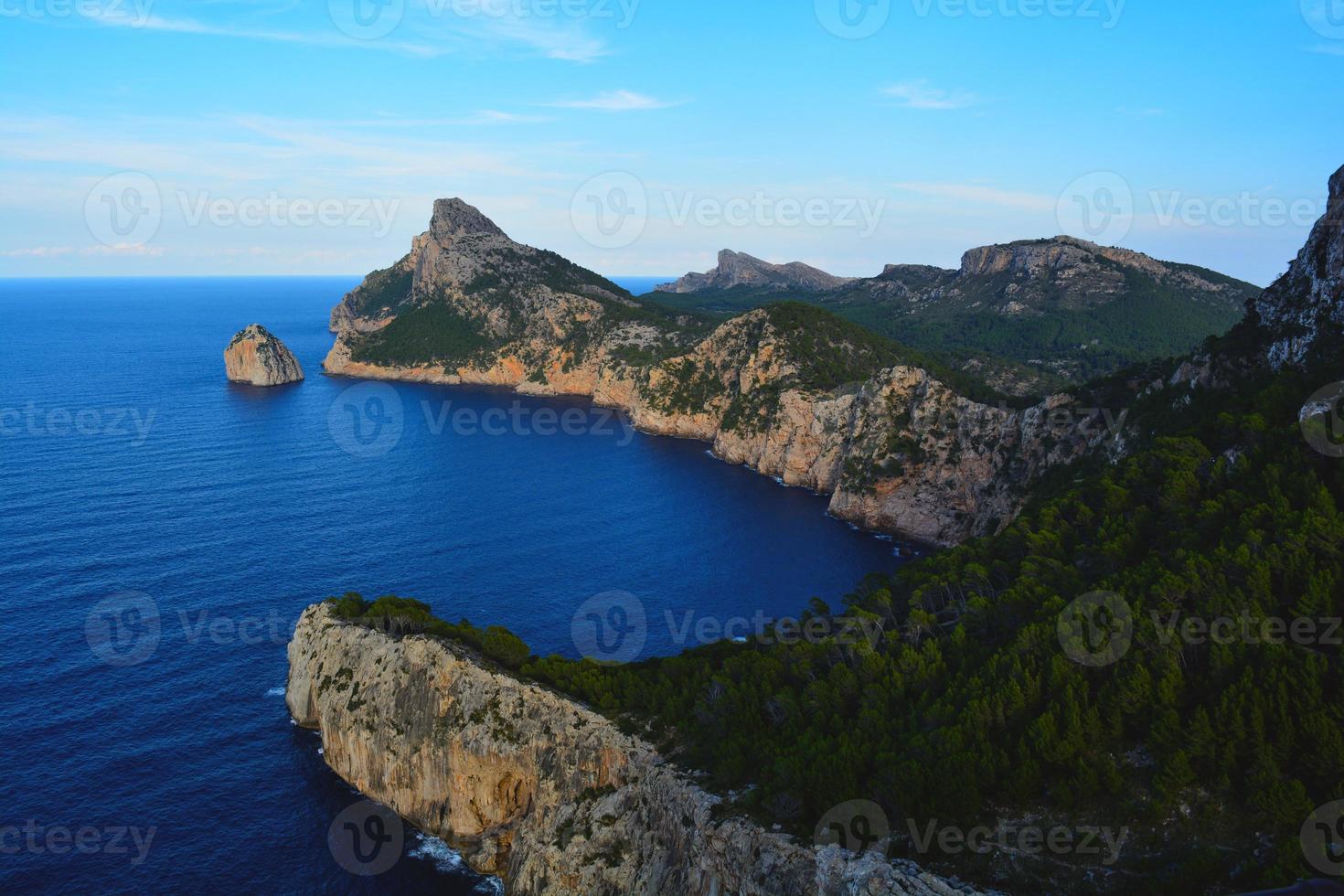 Spanish coast top view photo