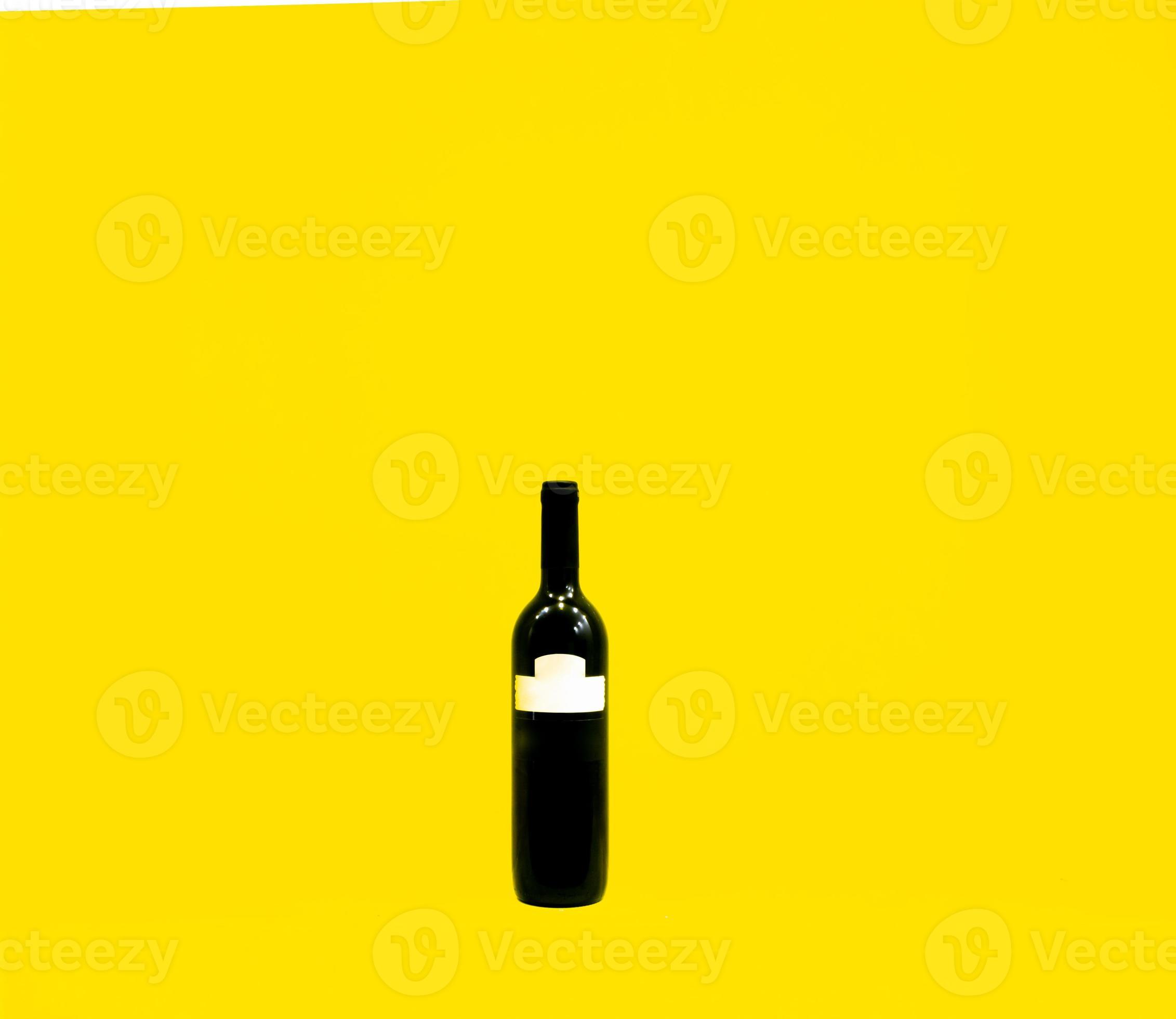 wine bottle in yellow background 4898033 Stock Photo at Vecteezy