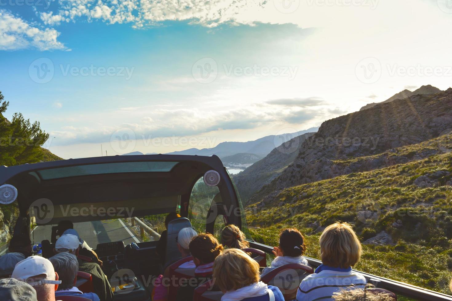 bus open roof coach trips in europe photo