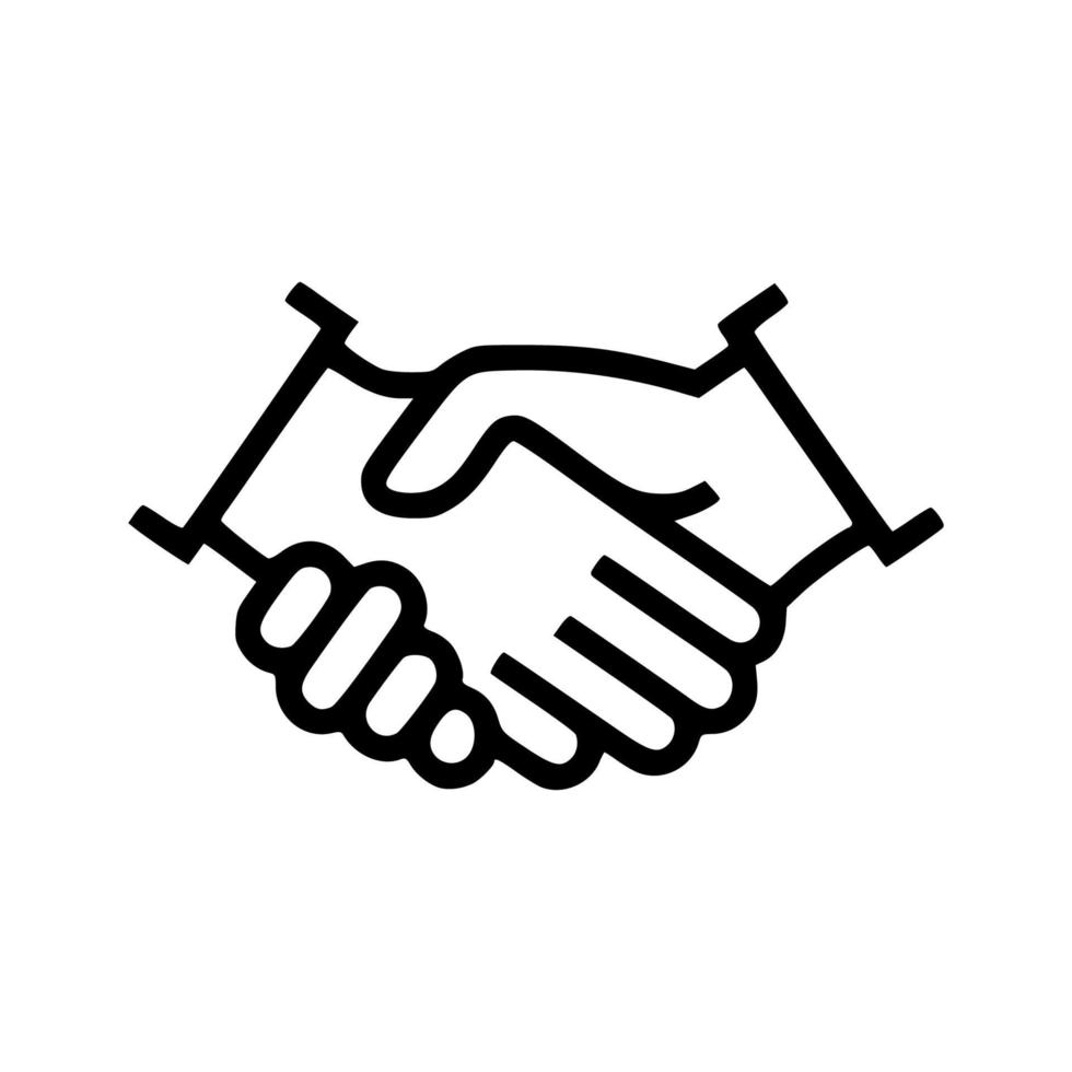 Business handshake vector icon