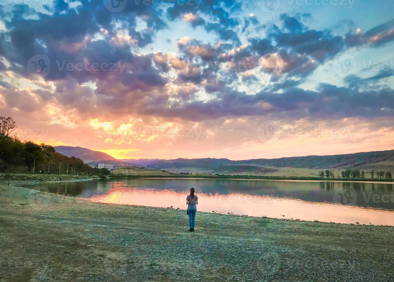 girl by Lisi lake 4898885 Stock Photo at Vecteezy