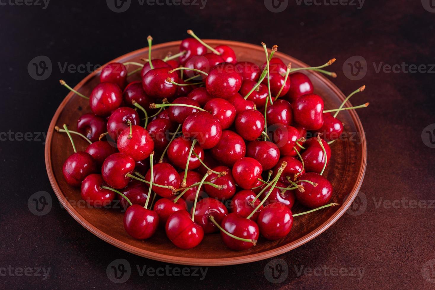 Fresh delicious cherries of fresh harvest photo