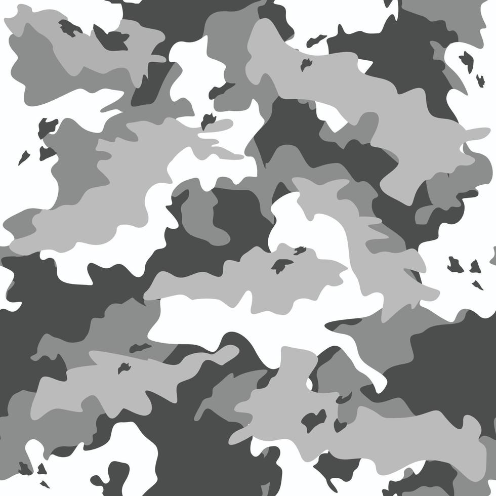 Grey Army Camouflage Seamless Pattern vector