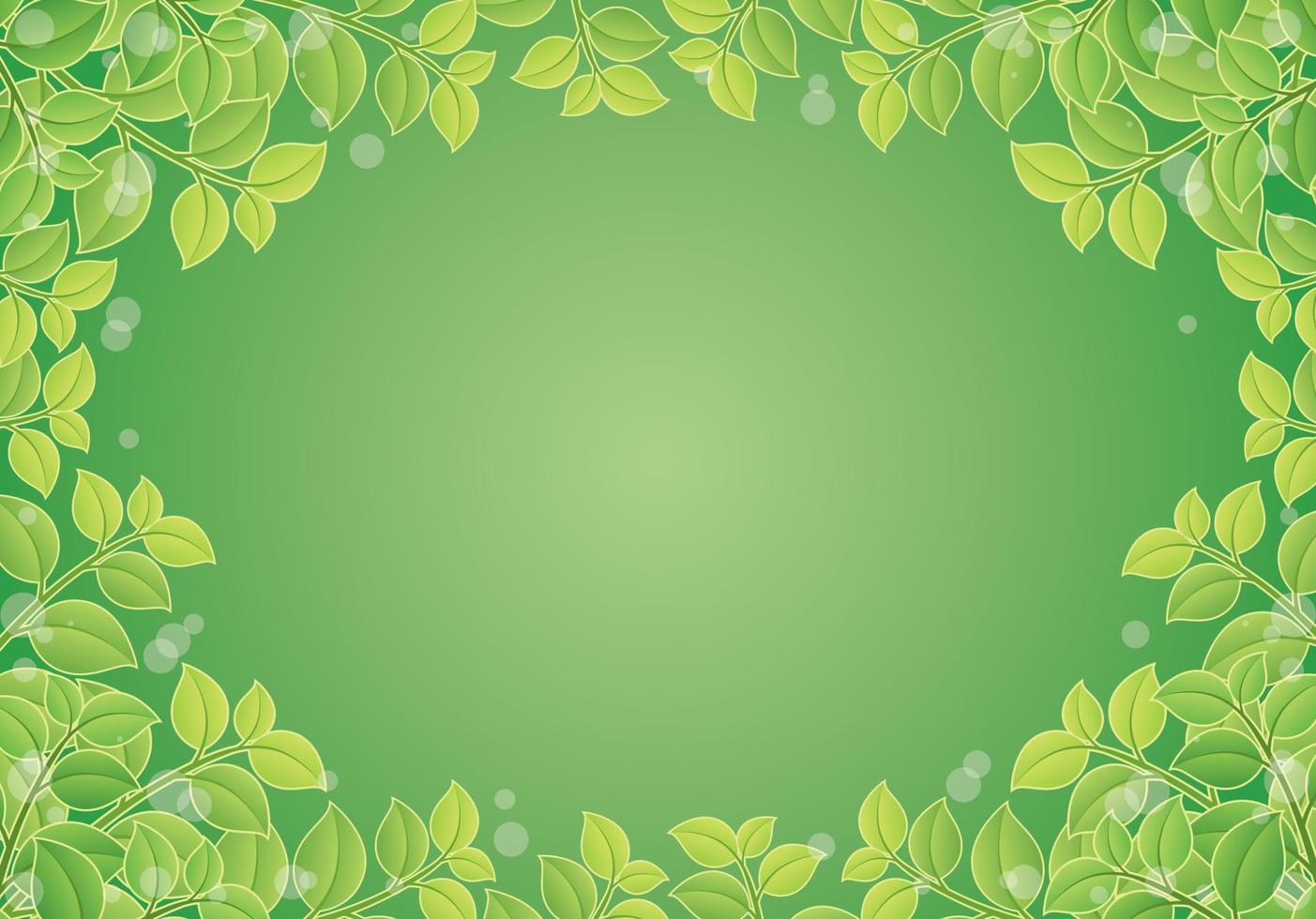 bright green leaf background, vector