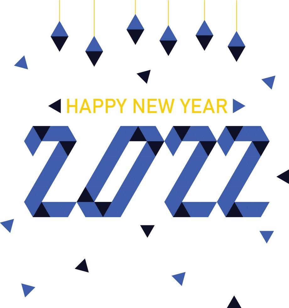 happy new year 2022 vector