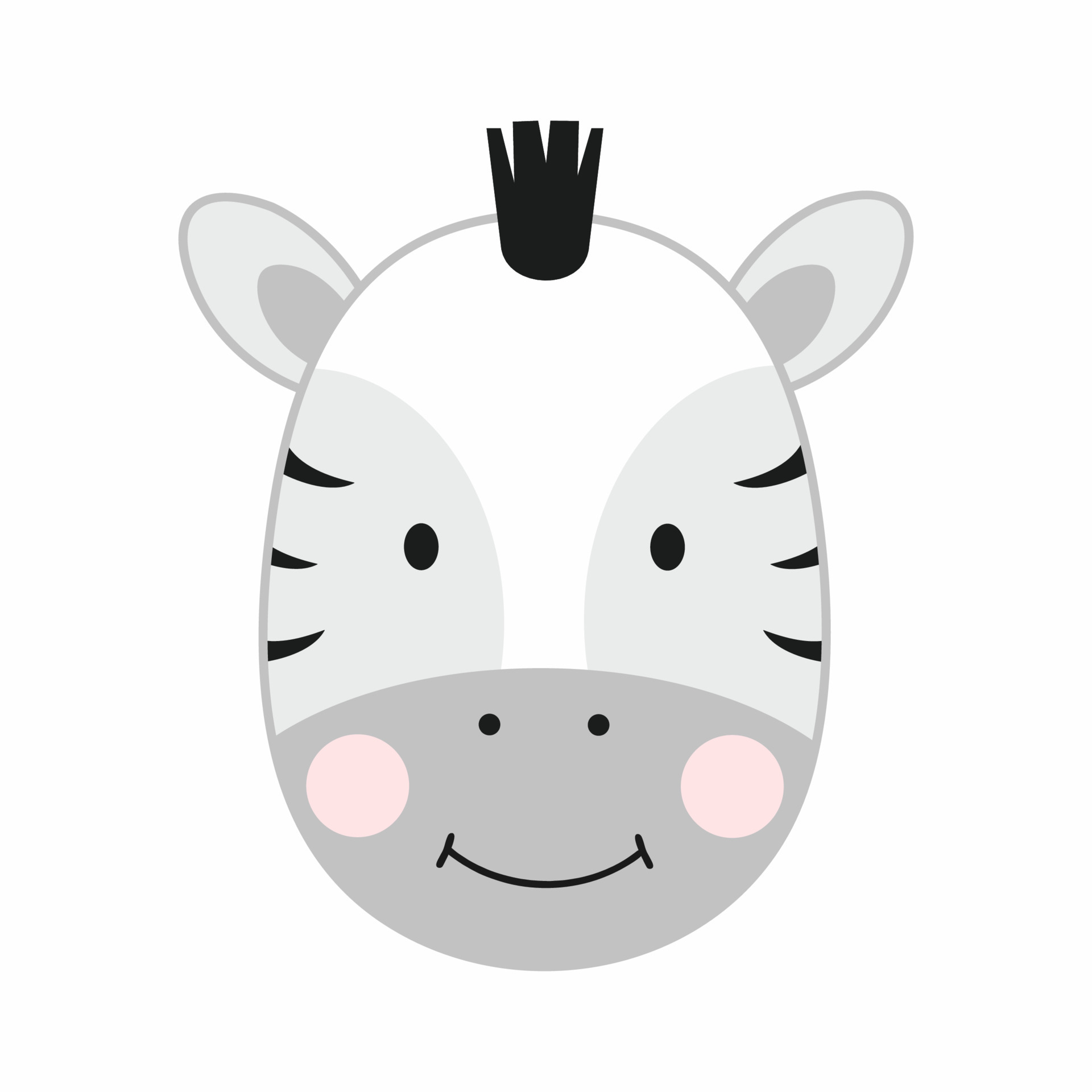Zebra face in vector format. Vector Art at Vecteezy