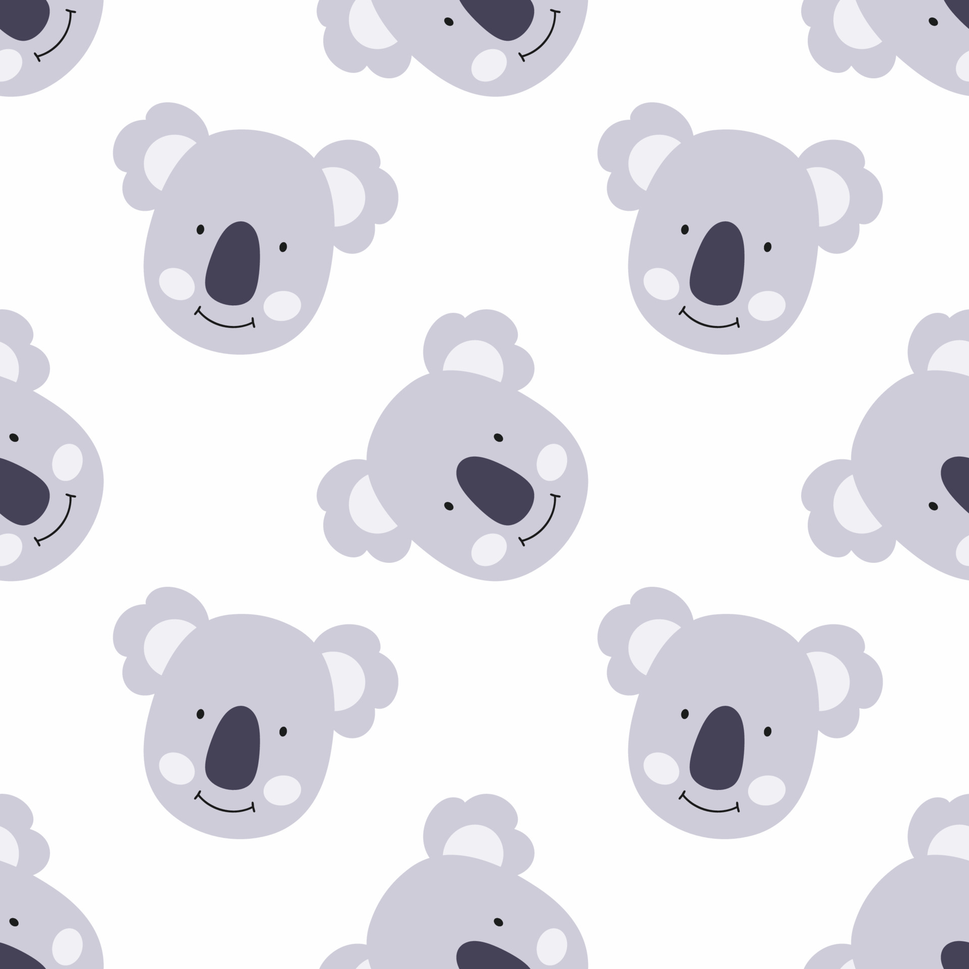 de patrones sin fisuras con lindos koalas para coser ropa de bebé e imprimir en tela. Papel pintado koala imprimir sobre tela, textiles y papel de embalaje. 4899655 Vector en