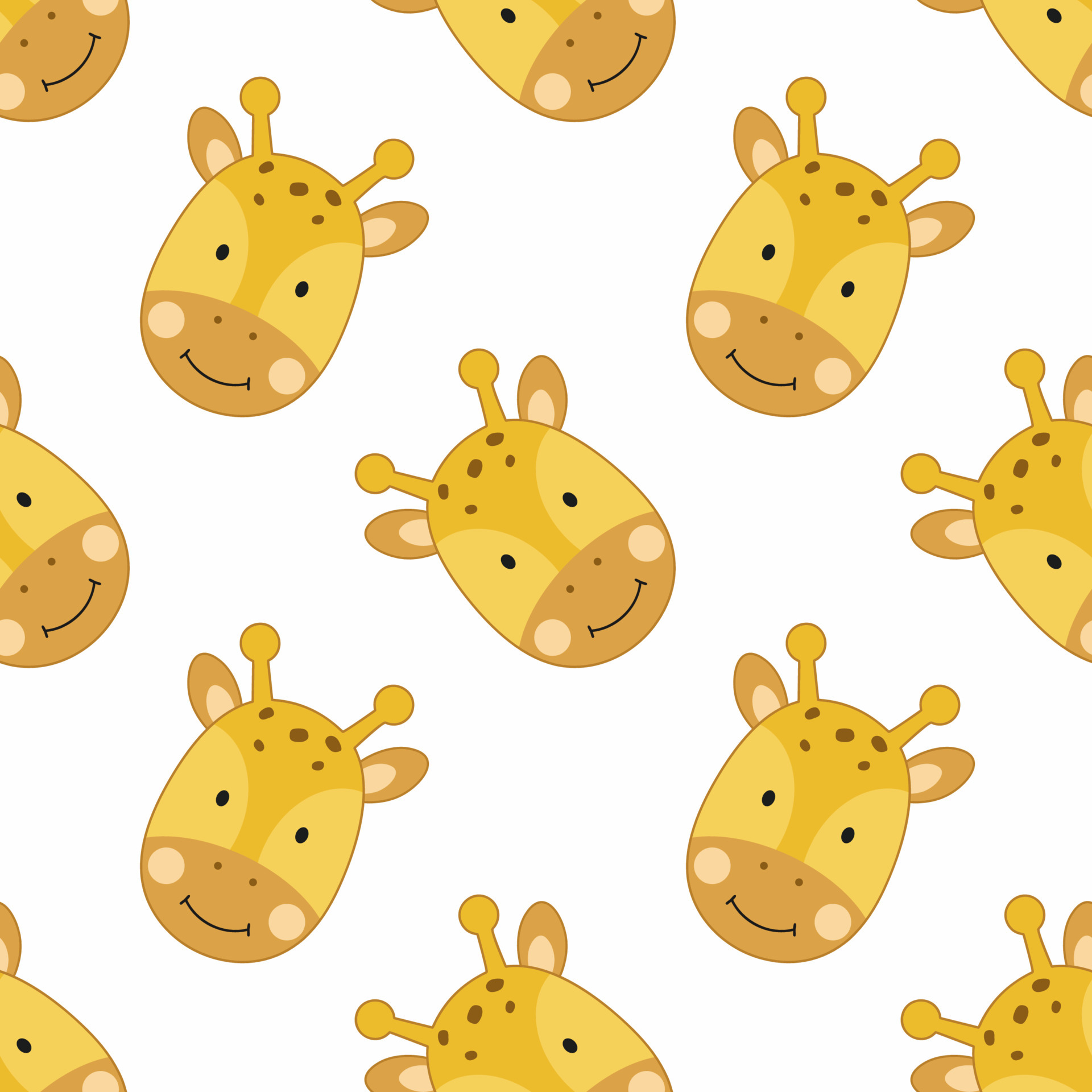 Seamless background with cute giraffe for printing on fabric and ...
