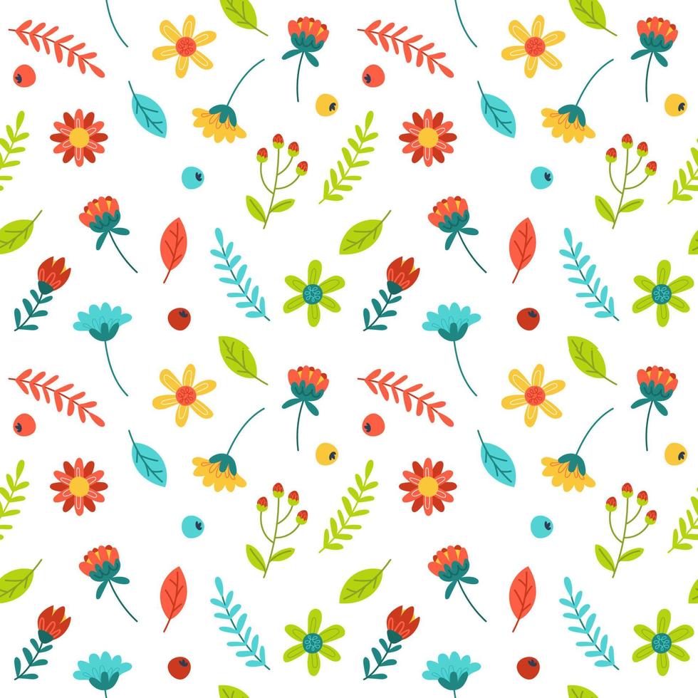 Colorful Spring Floral Pattern vector