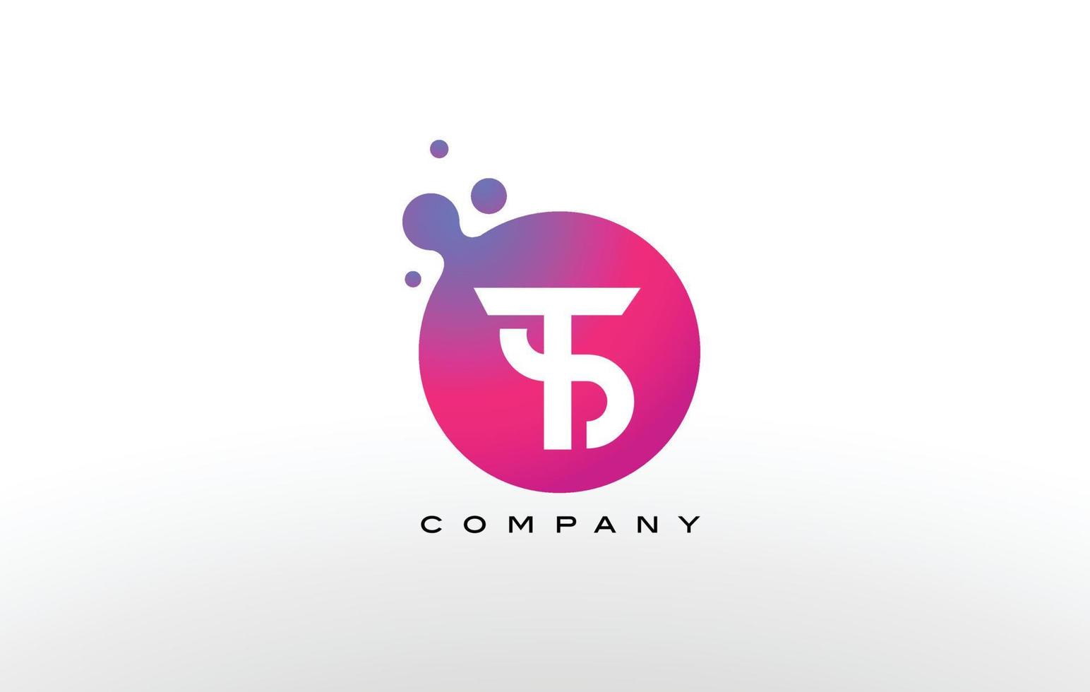TS Letter Dots Logo Design with Creative Trendy Bubbles. vector