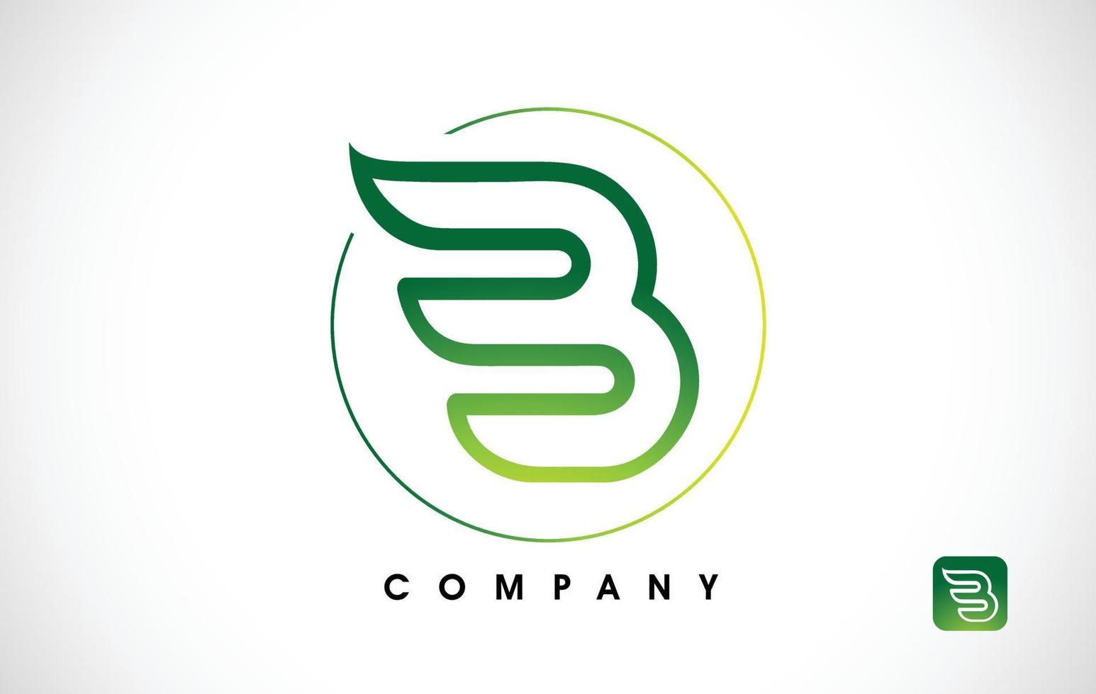 b logo. vector de diseño de icono de letra b