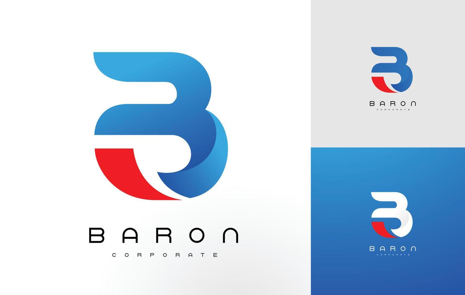 b logo azul. vector de diseño de icono de letra b