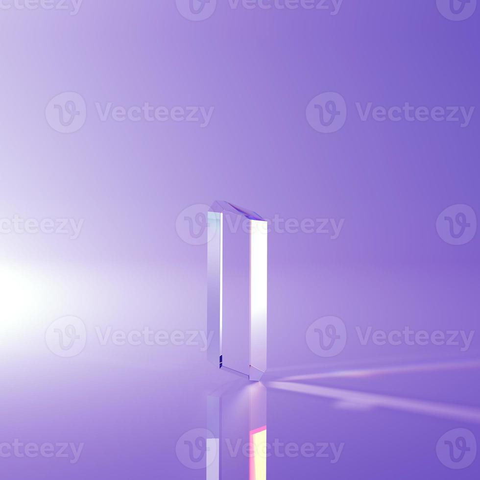 glass and caustics object, 3d render abstract background. photo