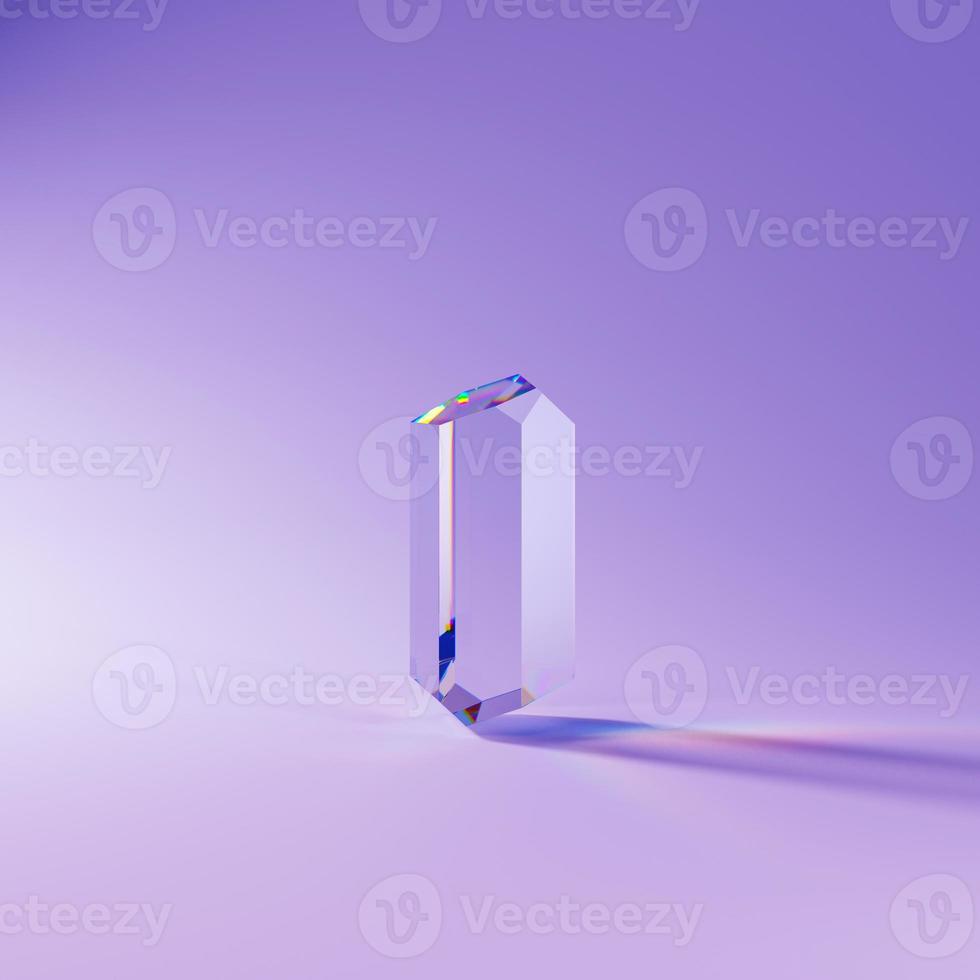 glass and caustics object, 3d render abstract background. photo