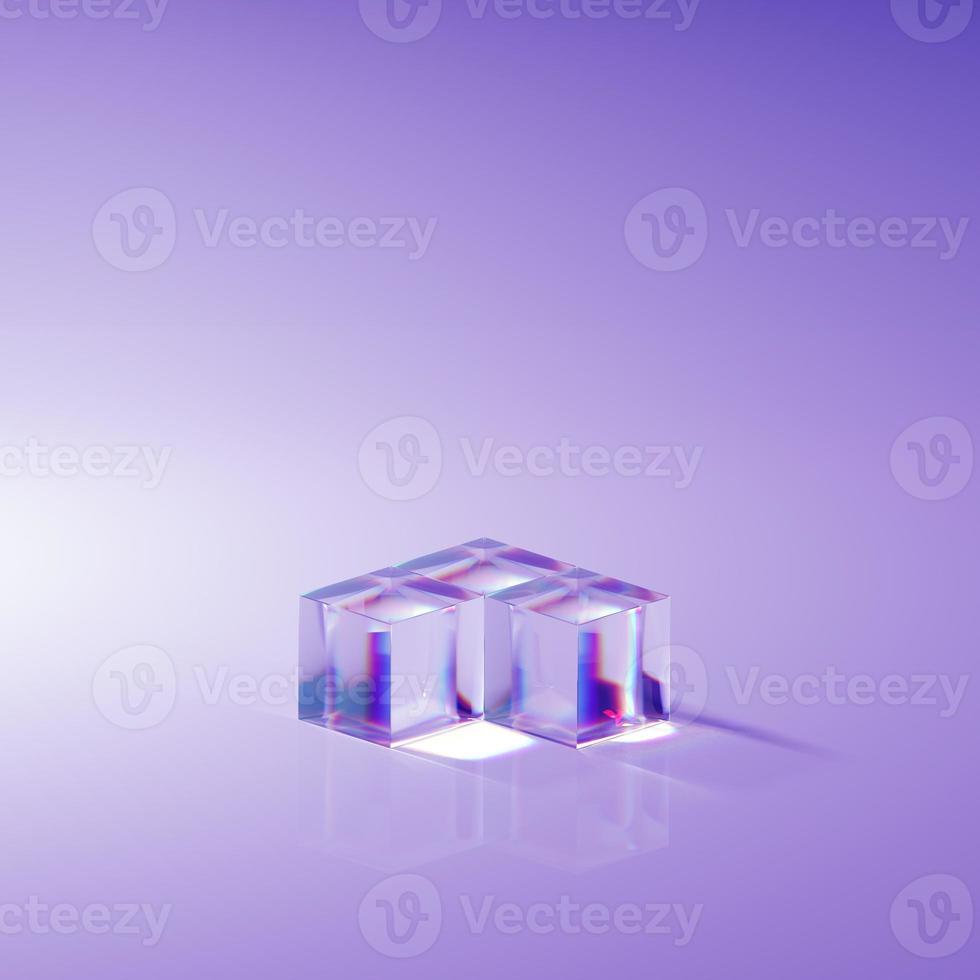 glass and caustics object, 3d render abstract background. photo