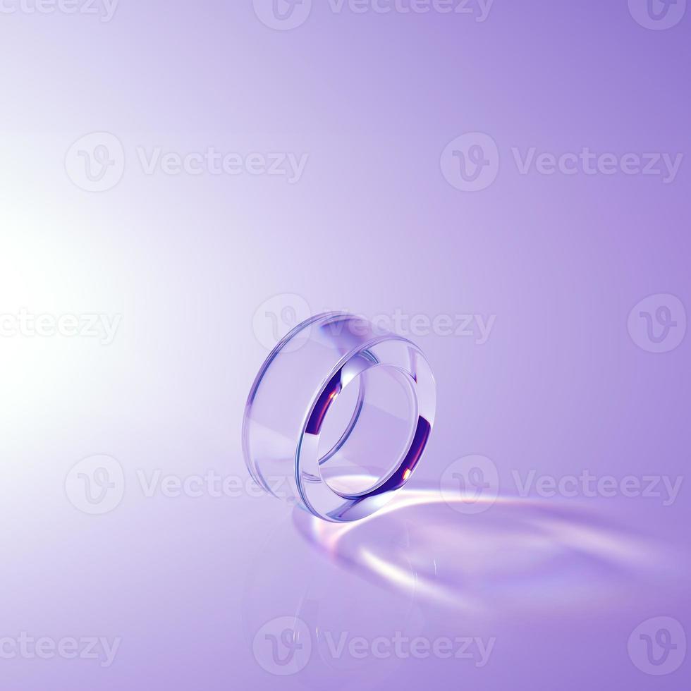 glass and caustics object, 3d render abstract background. photo