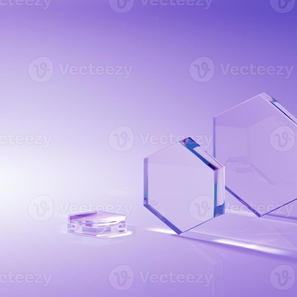 glass and caustics object, 3d render abstract background. photo