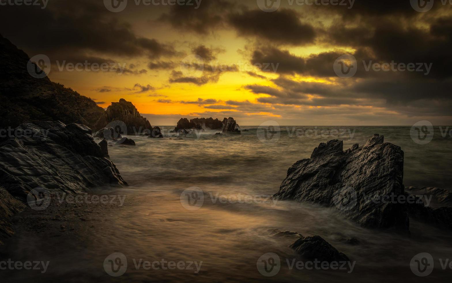 combsgate woolacombe north devon atardecer foto