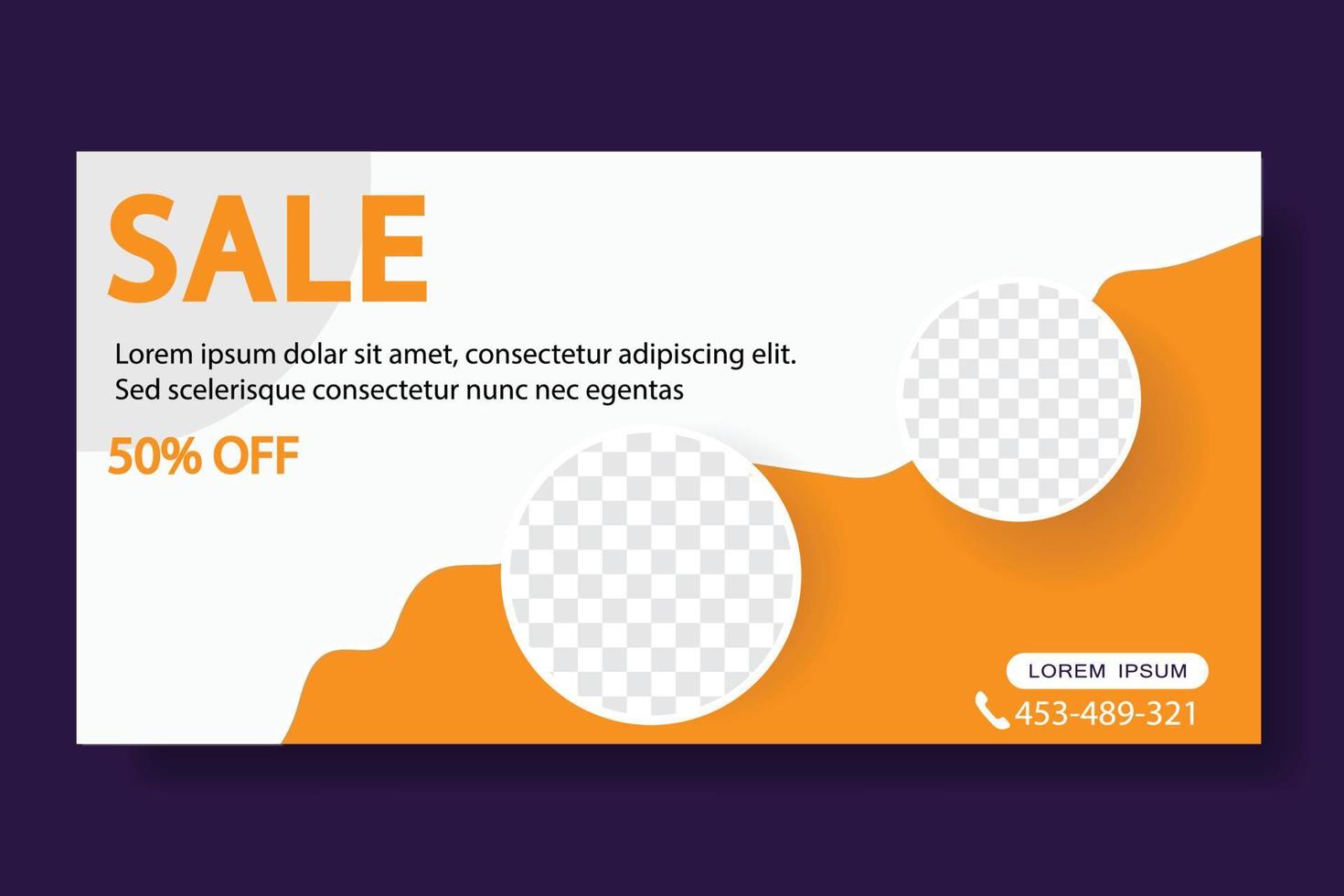 Stylish yellow sale banner design.Vector vector