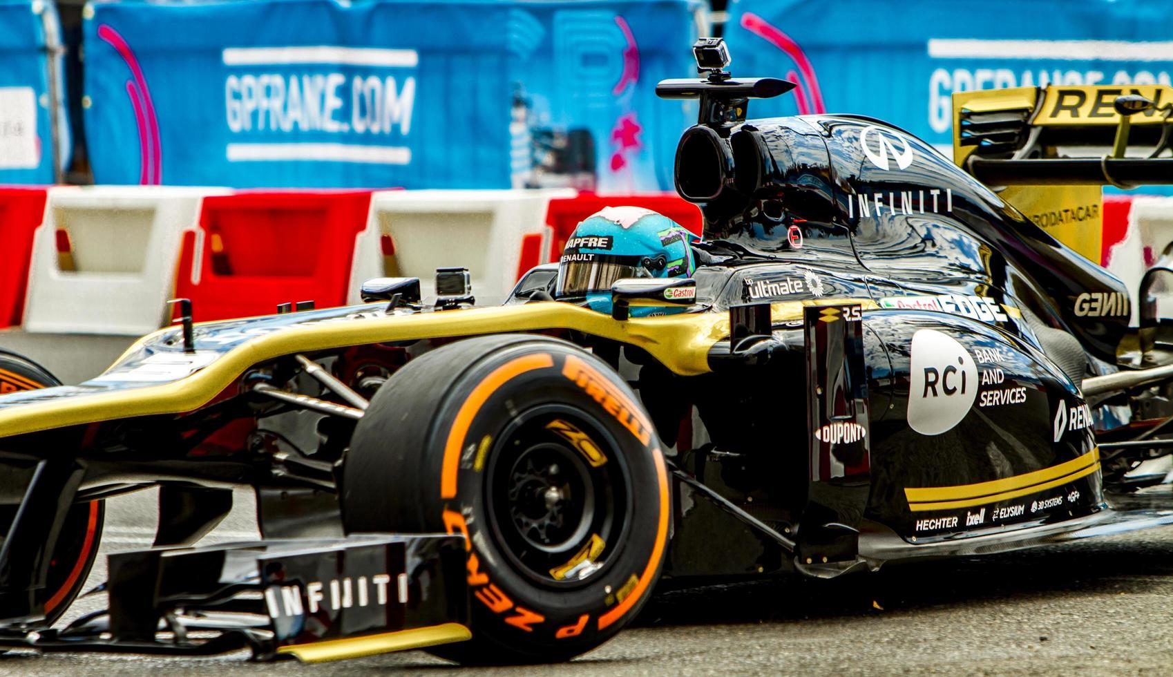 NICE, FRANCE, 2019-Daniel Ricciardo in Renault Formula One racing car photo