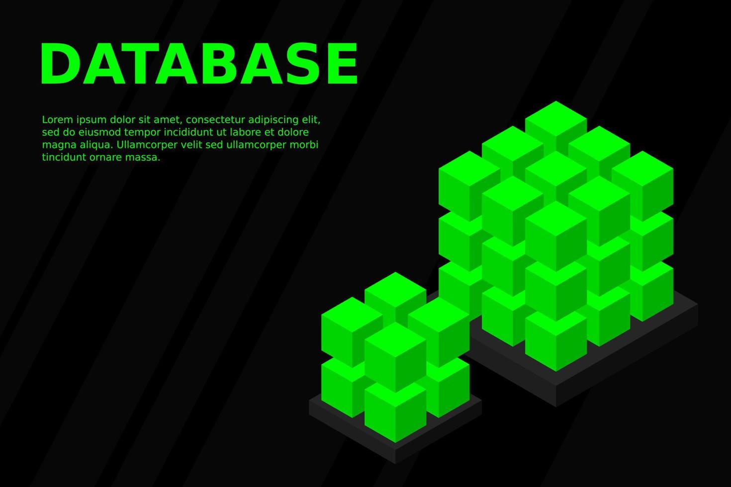 Isometric Digital Technology Web Banner. BIG DATA Machine Learning Algorithms. Analysis and Information vector