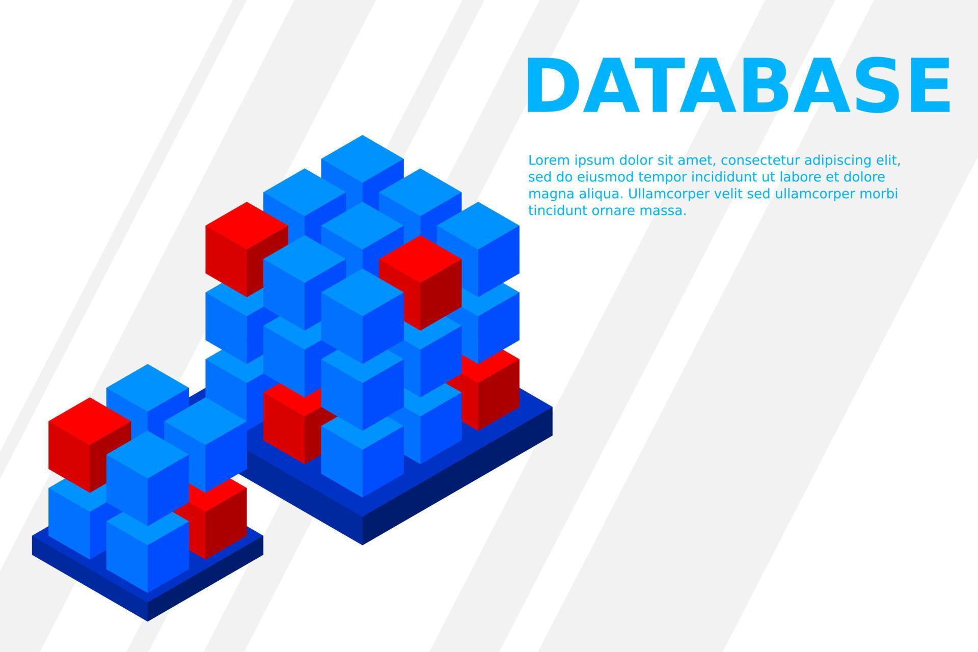 Isometric Digital Technology Web Banner. BIG DATA Machine Learning ...