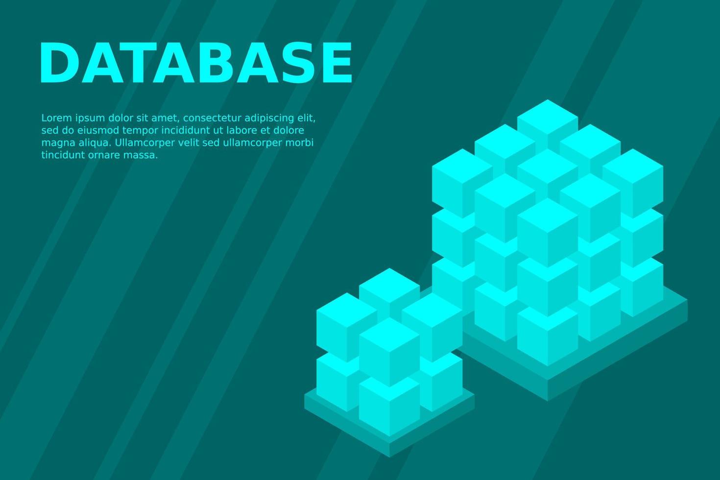 Isometric Digital Technology Web Banner. BIG DATA Machine Learning Algorithms. Analysis and Information vector