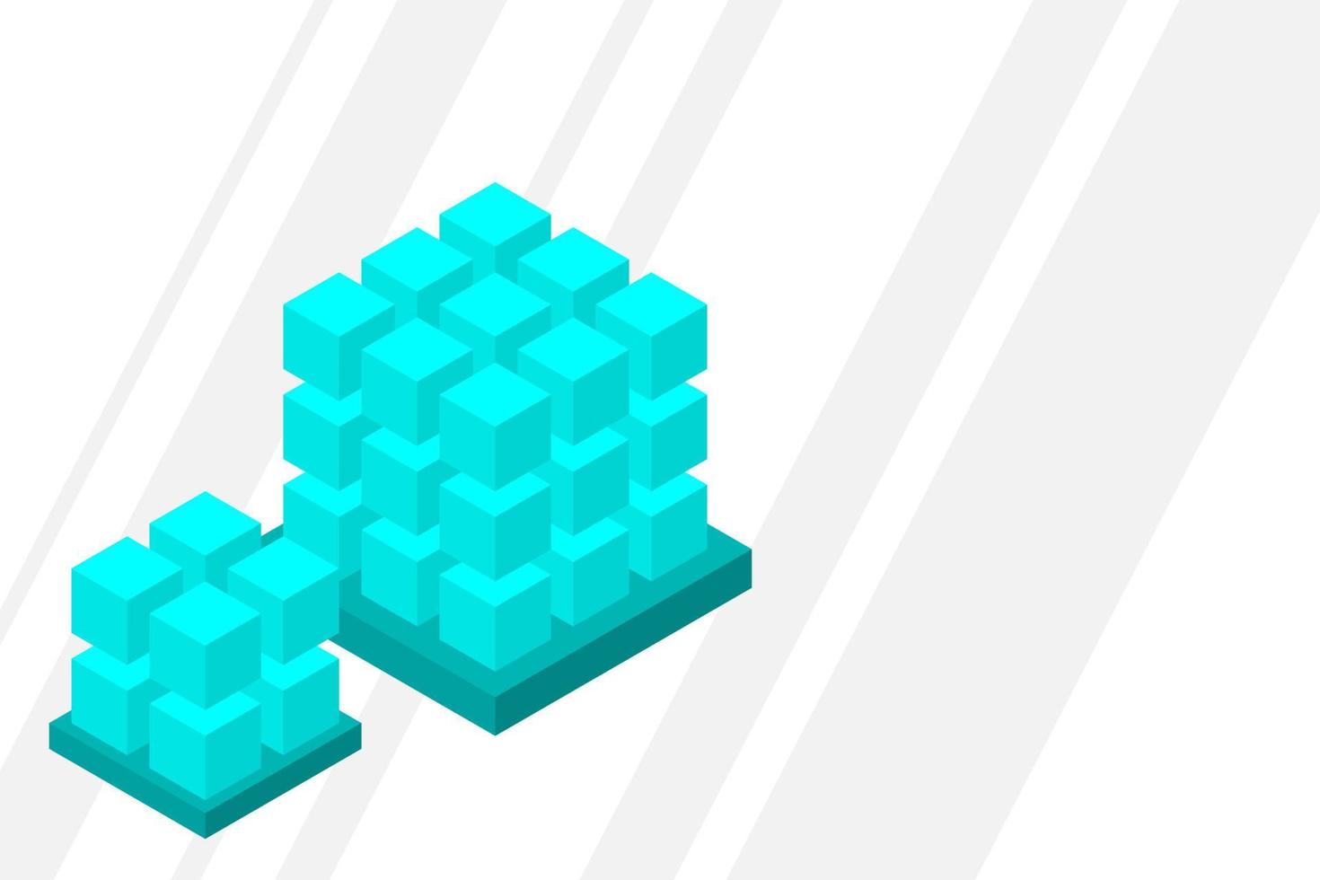 Isometric Digital Technology Web Banner. BIG DATA Machine Learning Algorithms. Analysis and Information vector