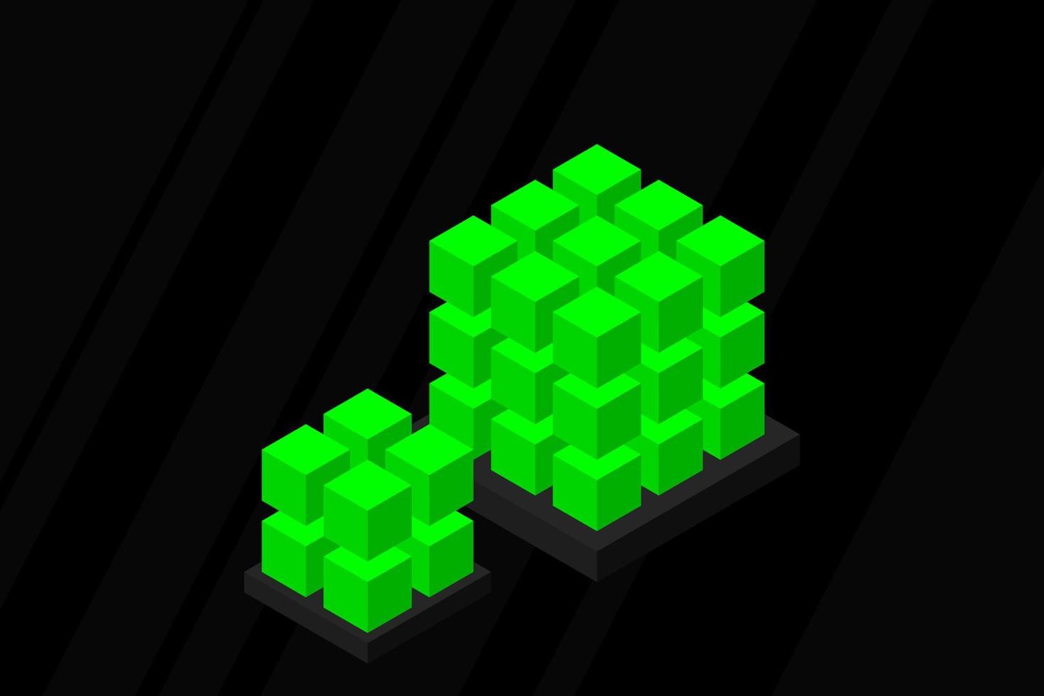 Isometric Digital Technology Web Banner. BIG DATA Machine Learning Algorithms. Analysis and Information vector