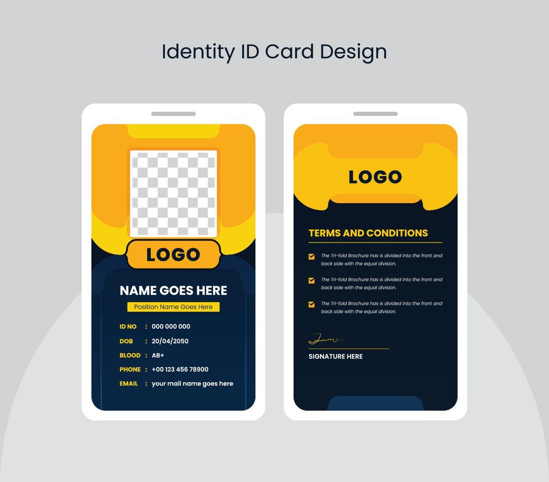 corporate official identity design id card layout colorful modern abstract layout vector