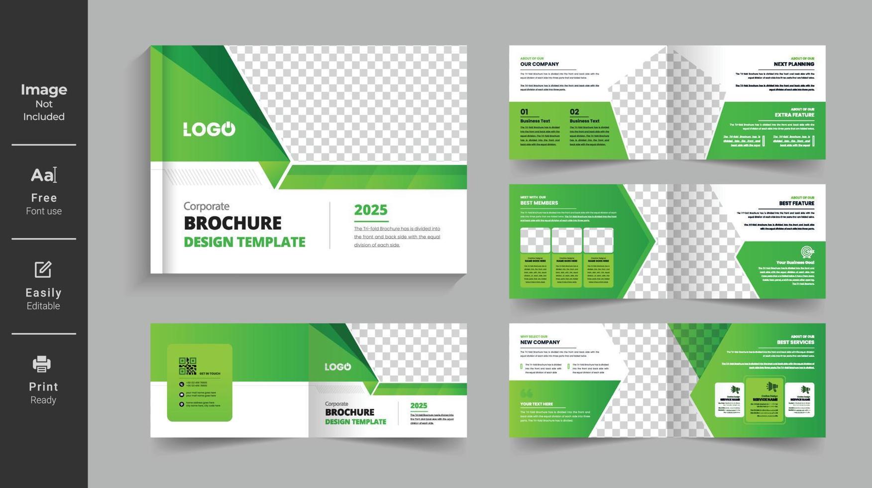 colorful modern landscape business brochure design template for multipurpose use theme vector