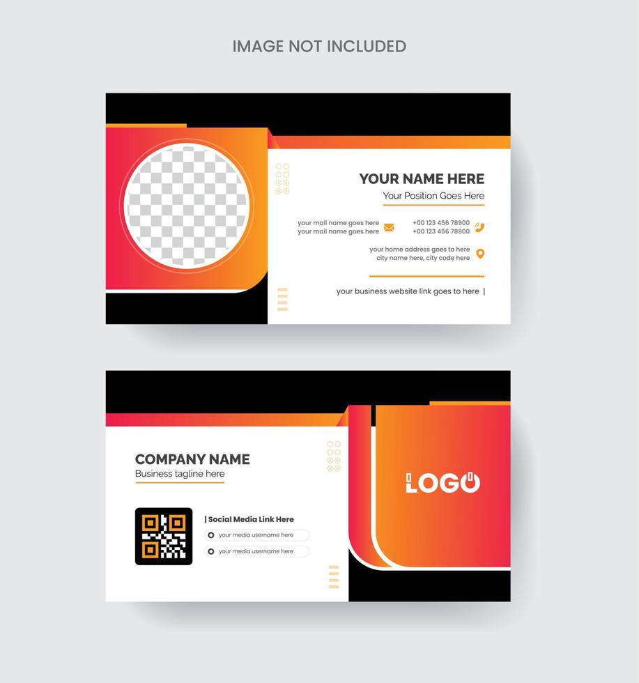 business card design template colorful and modern layout vector