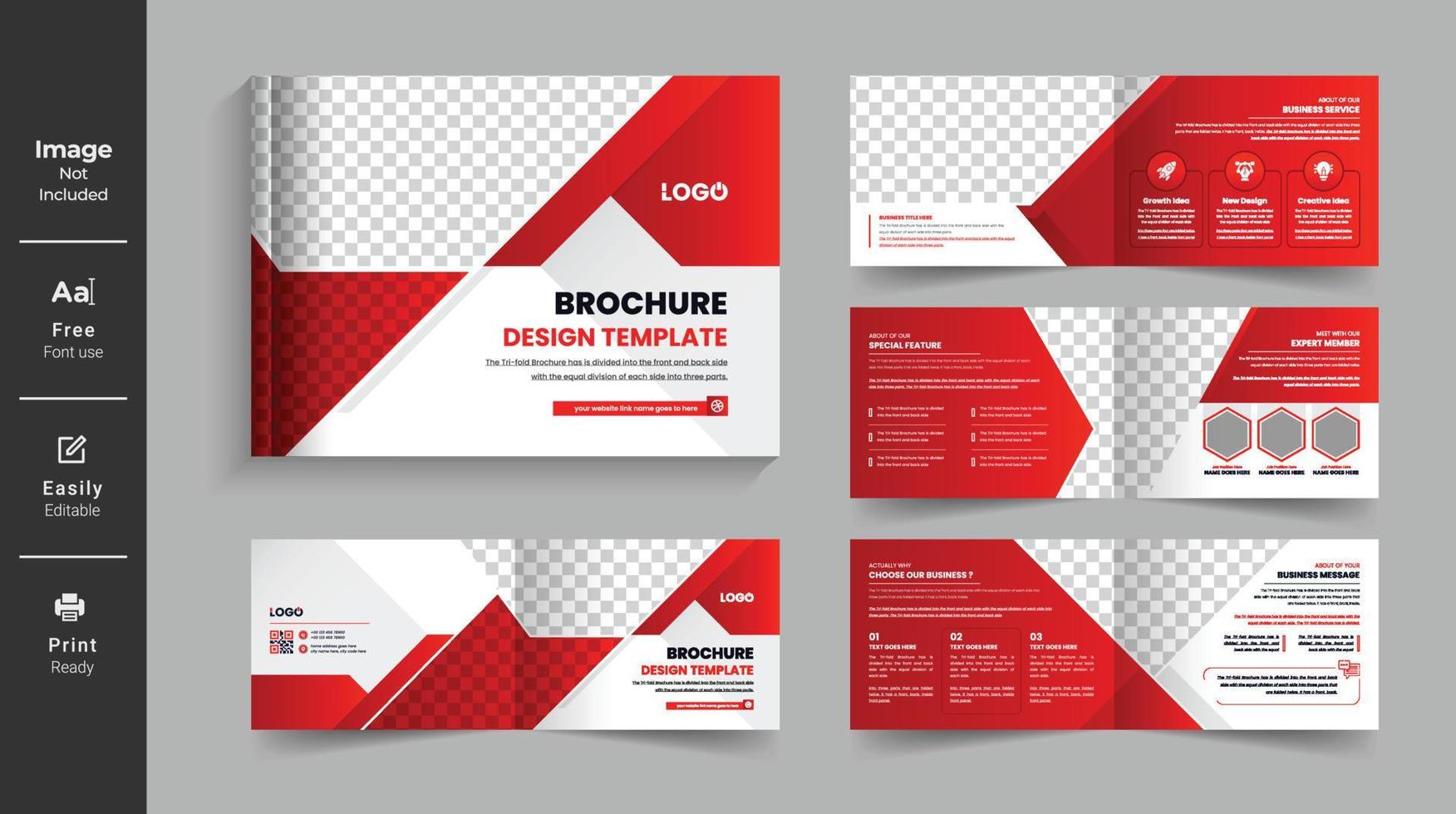 Landscape business pages company brochure design template. colorful modern layout for multipurpose use vector