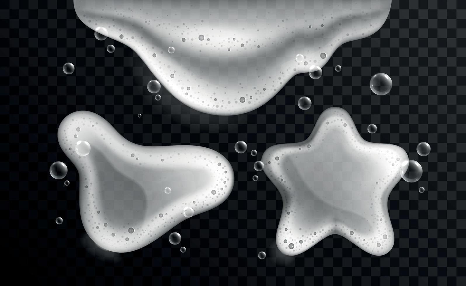 Realistic Soap Blots Set vector