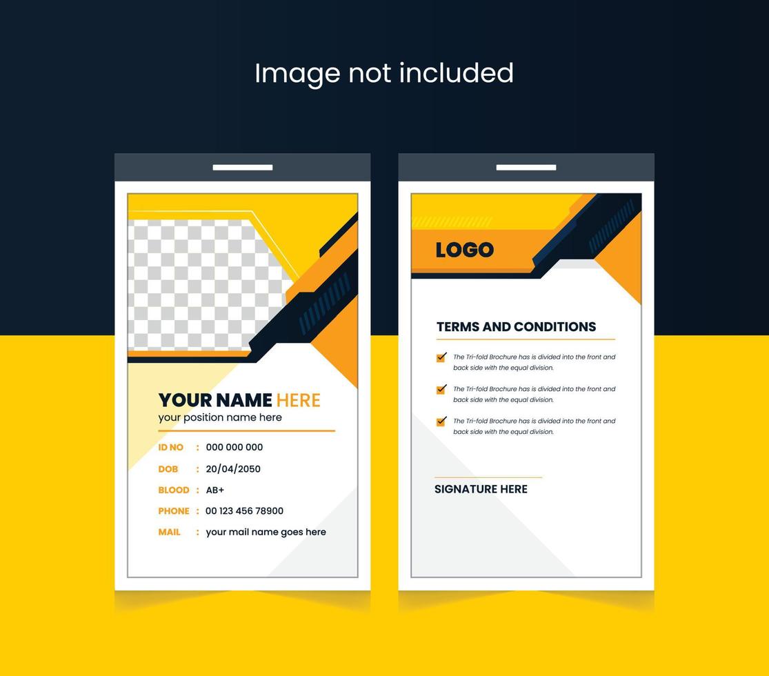 corporate official identity design id card layout colorful modern abstract layout vector