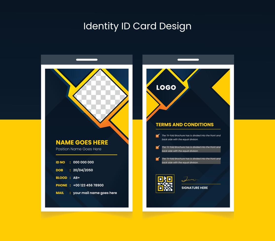 corporate official identity design id card layout colorful modern abstract layout vector