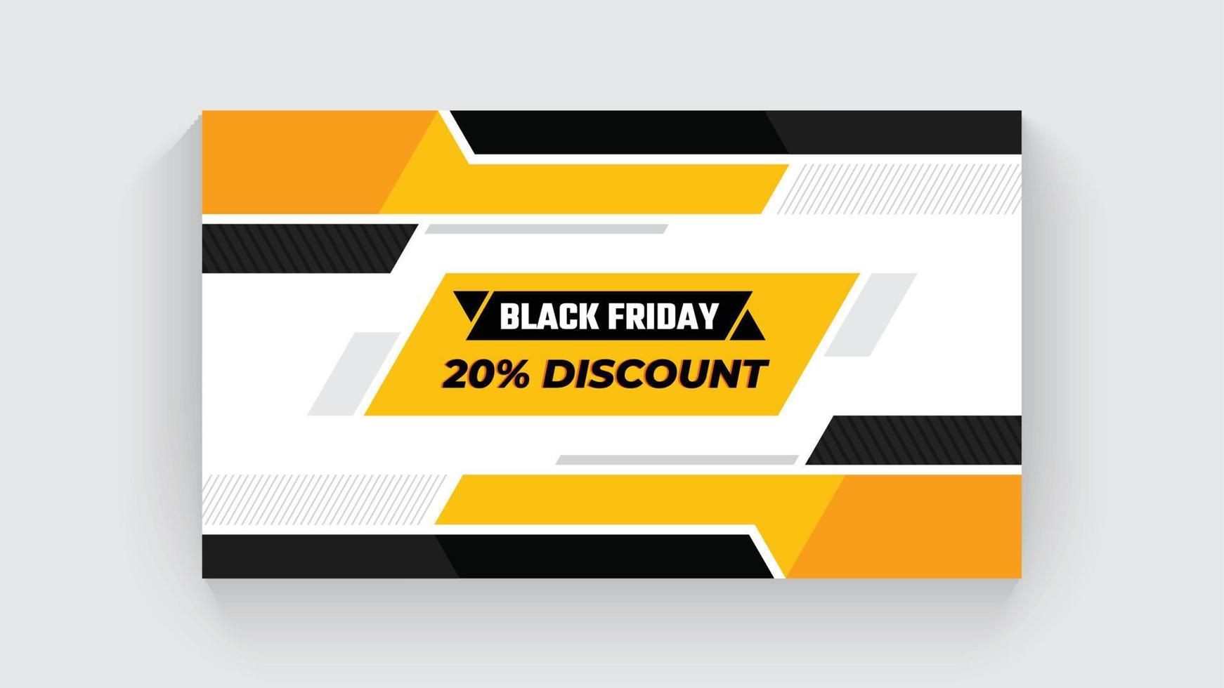 Black friday discount card design template vector