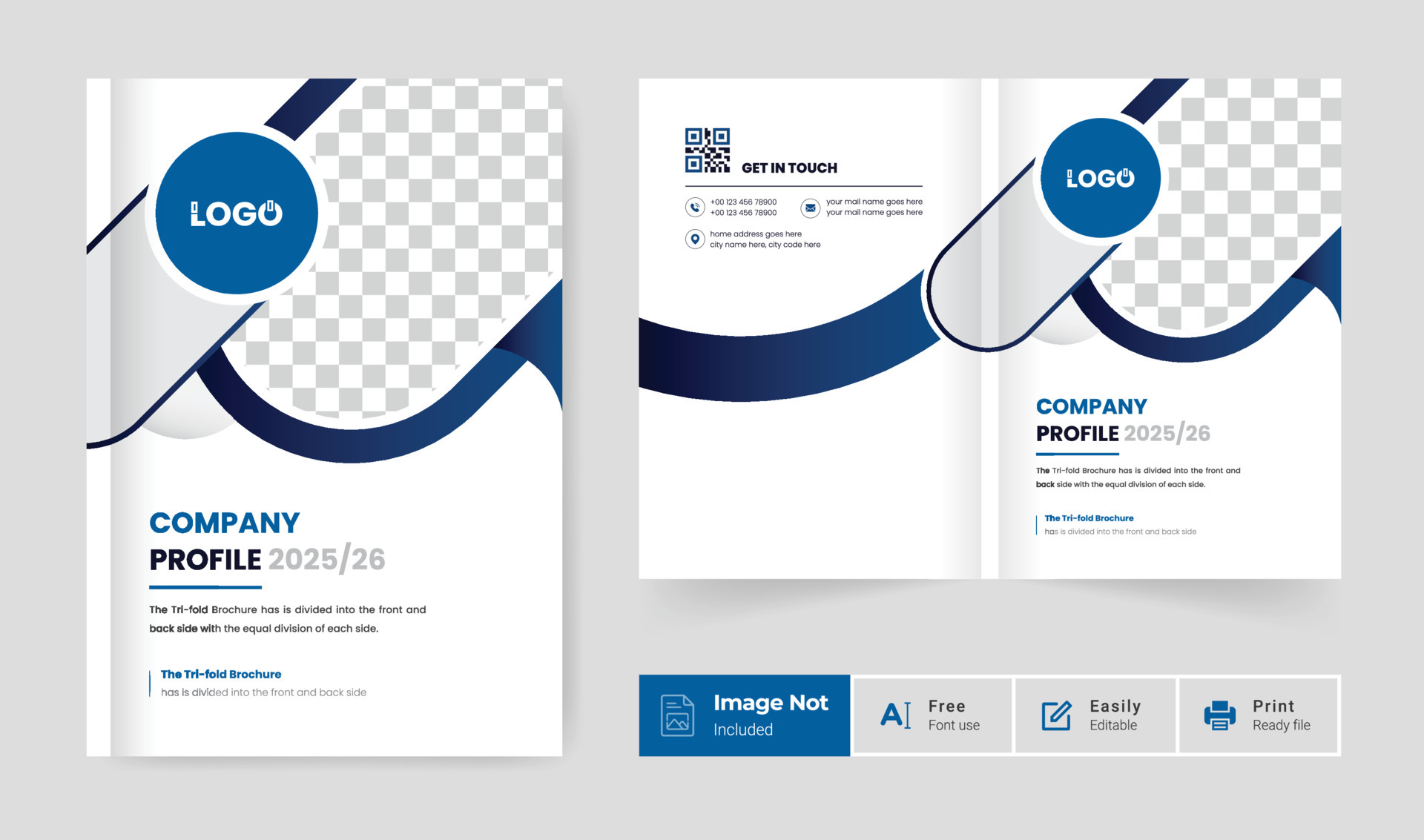 pages company business profile brochure cover page theme layout. modern