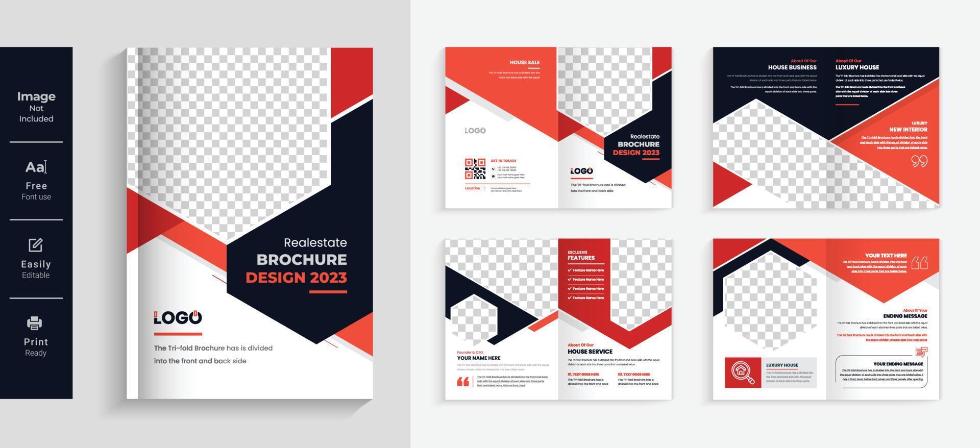 modern pages company business brochure layout colorful and creative template vector