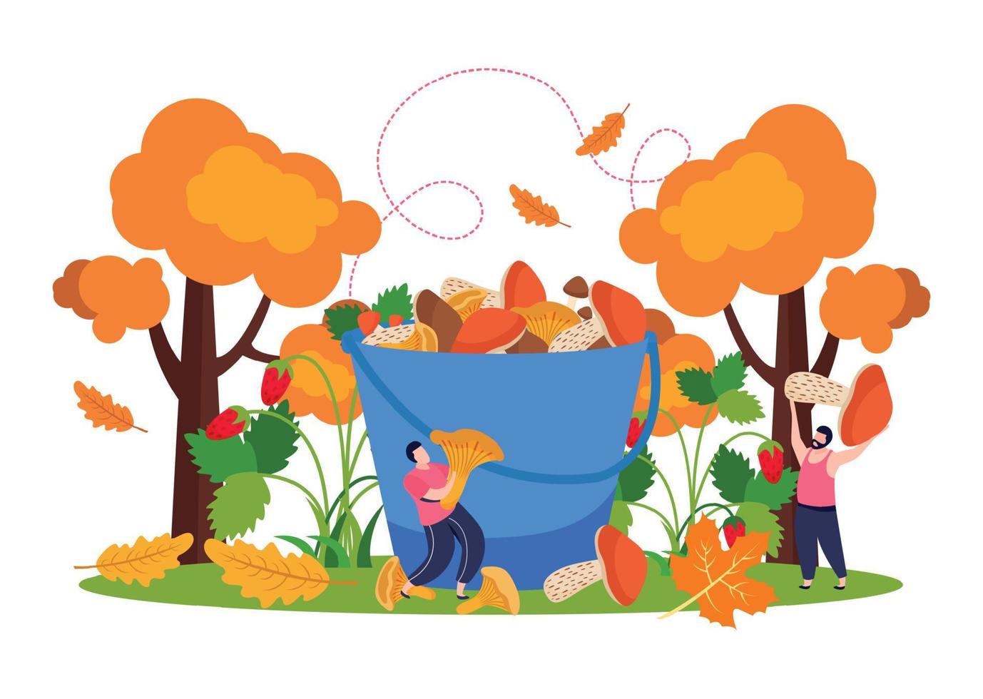 Mushrooms Concept Illustration vector