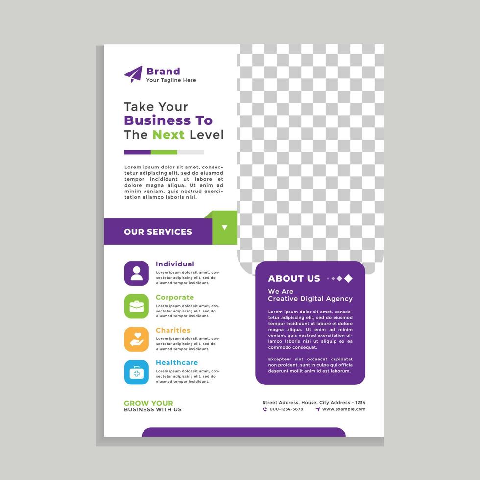 New Corporate business flyer template vector