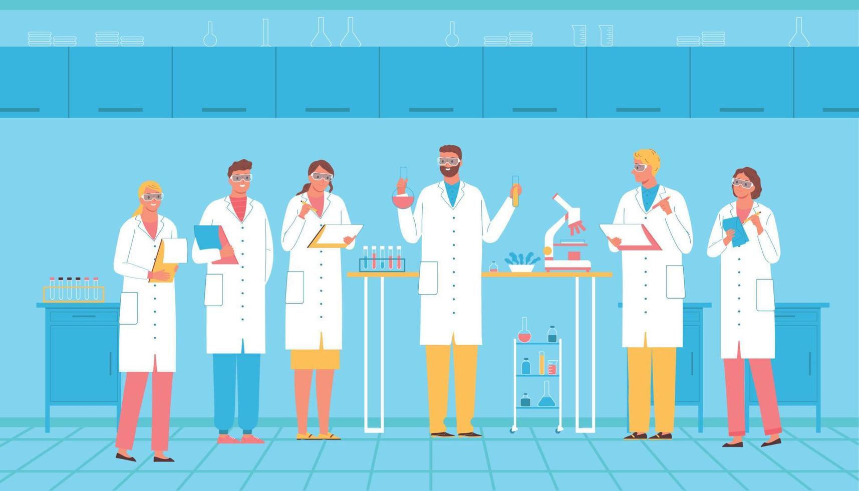 Microbiology Presentation Flat vector