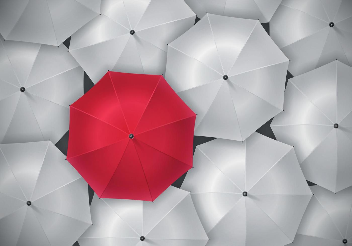 Colorful Realistic Umbrella Composition vector