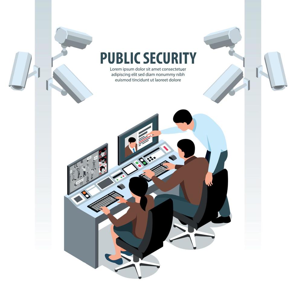 Public Security CCTV Background vector